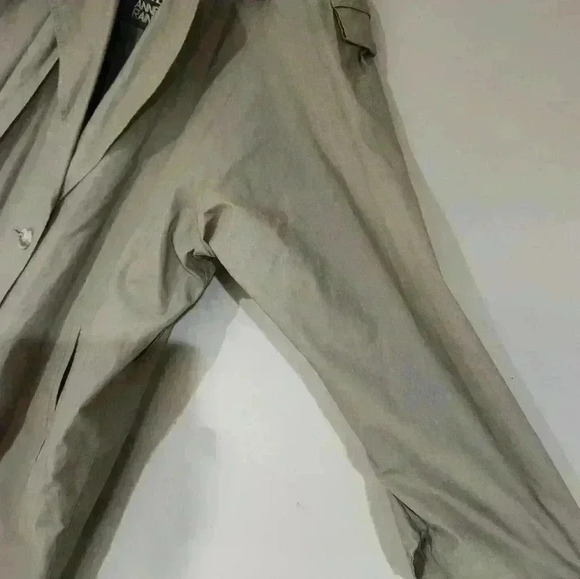 Vintage Anne Klein Rainwear Raincoat Trenchcoat tan/brown Size 14 - Picture 4 of 11